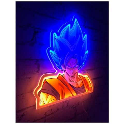 Lampada A Neon Da Muro Goku Super Saiyan God Dragon Ball Super 30 Cm, Multicolore - Foto 2