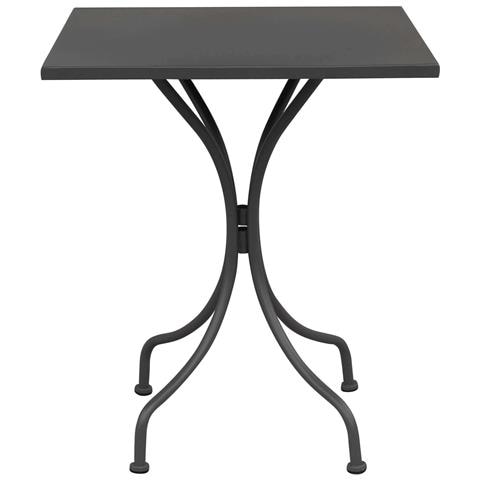 Tavolo Quadrato 60x60 Cm Da Esterno Giardino Con Struttura E Piano In Acciaio Britain - Foto 1