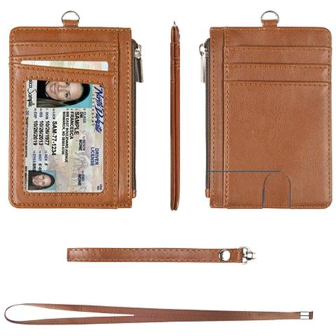 Porta Carte Antimagnetico Con Cerniera Brown - Foto 1