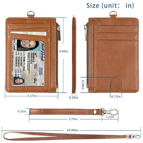 Porta Carte Antimagnetico Con Cerniera Brown - Foto 2