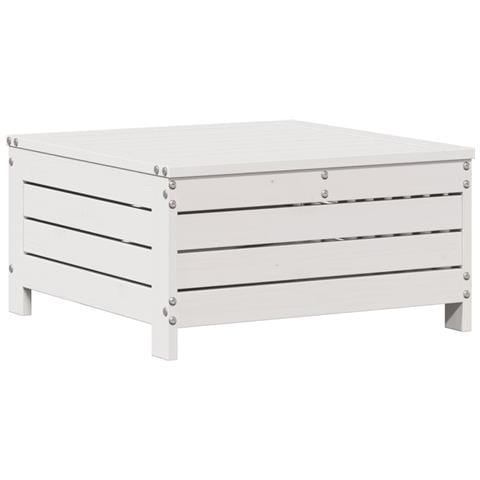 Set Salotto Giardino 5pz con Cuscini Bianco Legno Massello Pino - Foto 9