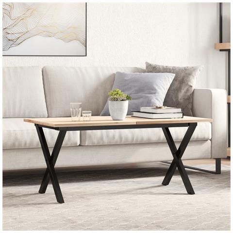 Telaio Gambe A X Per Tavolino Da Salotto 70x30x43 Cm In Acciaio - Foto 1