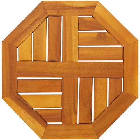 Piano Per Tavolo 40x40x2 Cm Ottagonale Legno Massello Di Acacia - Foto 1