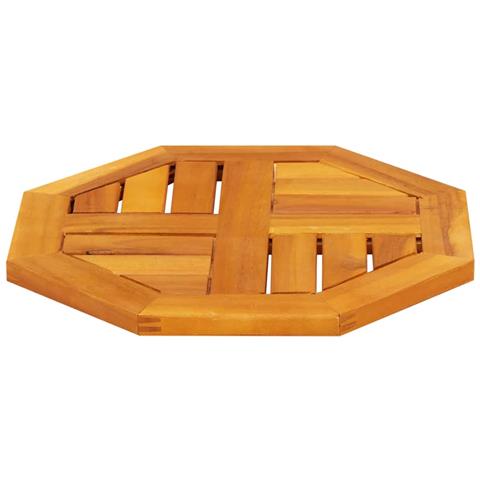 Piano Per Tavolo 40x40x2 Cm Ottagonale Legno Massello Di Acacia - Foto 3