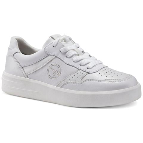 White Uni Casual Closed Sport Shoe Sneakers Pelle Scarpe Donna Bianco Eu 36, 1-23778-20 146 - Foto 2