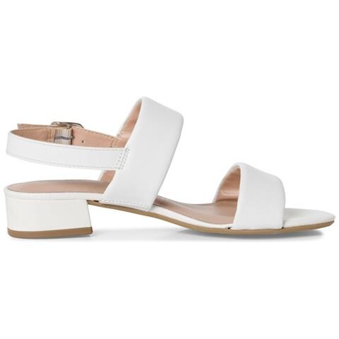 White Casual Open Sandals Sandali Pelle Scarpe Donna Bianco Eu 39, 1-28147-42 100 - Foto 3