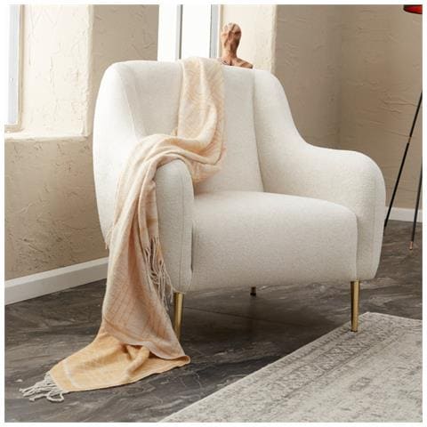 Negan Poltrona Bianca - Gambe Dorate - Foto 2