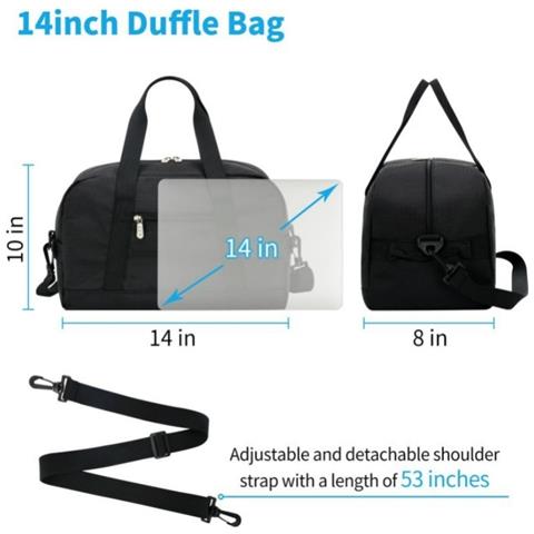 Borsa Da Palestra Compatta Per Viaggi E Allenamenti Black - Foto 4