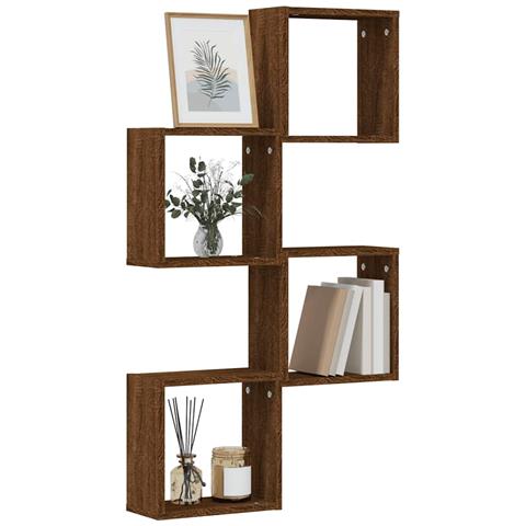Mensole A Cubo 4 Pz Rovere Marrone 30x15x30 Cm - Foto 1