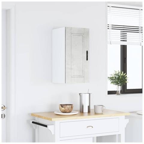 Pensile Da Cucina Porto Grigio Cemento In Legno Multistrato - Foto 1