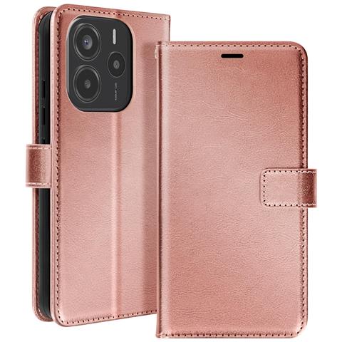 Custodia A Portafoglio Con Cordino Per Xiaomi Redmi Note 14 4g, Rosa Champagne - Foto 1