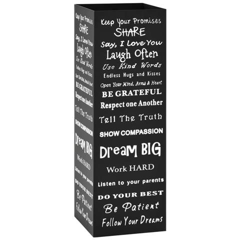 Porta Ombrelli Con Scritte In Acciaio Nero - Foto 2