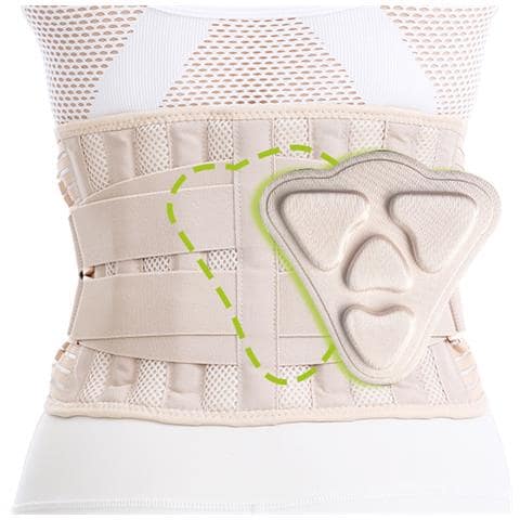 Cintura Sportiva Di Supporto Color Carne Con Compressione Beige M - Foto 1