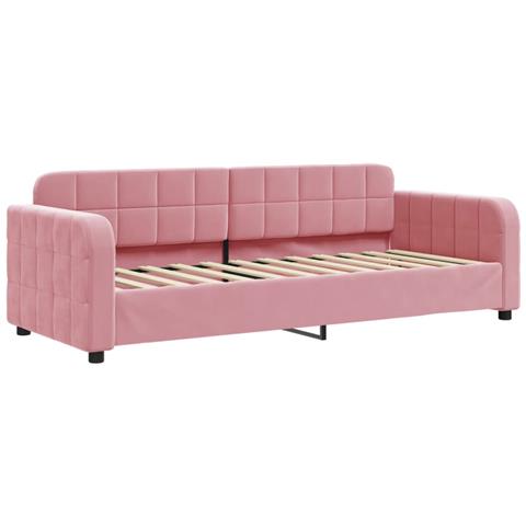 Letto da Giorno Rosa 80x200 cm in Velluto - Foto 1