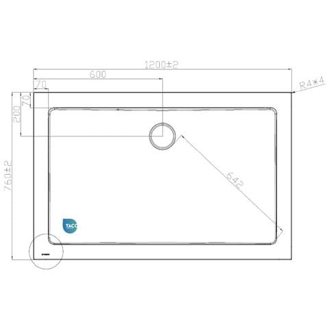 Piatto Doccia Ribassato 76x120 Cm Resina H3.5 Cm Monaco Bianco - Foto 2