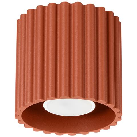 Lampada Da Soffitto Aura 1 Rosso Ocra Gu10 Sl. 1799 - Minimalist Lampada A Soffitto Ocra Rossa 10x10x10 Cm - Foto 1