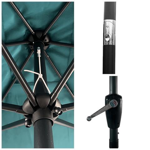 Hapunaombrello Rettangolare Diritto 2x3m Blu - Foto 10