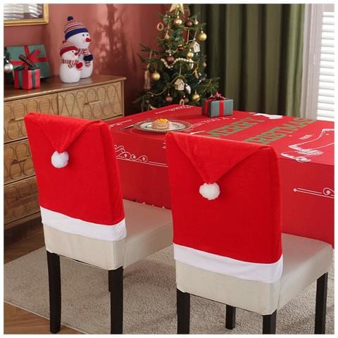 Coprisedie Natalizie 4 Pezzi Con Adesivi Antiscivolo - Foto 2