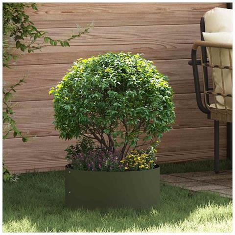 Vaso da giardino Oliver verde 40 x 40 x 20 cm Acciaio - Foto 2