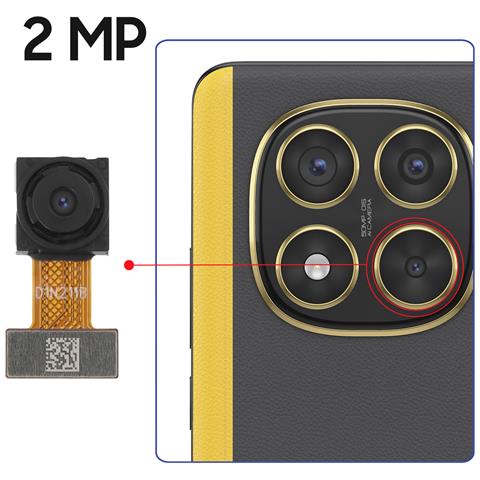 Fotocamera Posteriore Macro Di Ricambio Da 2 Mpx Per Xiaomi Poco X7 - Foto 2