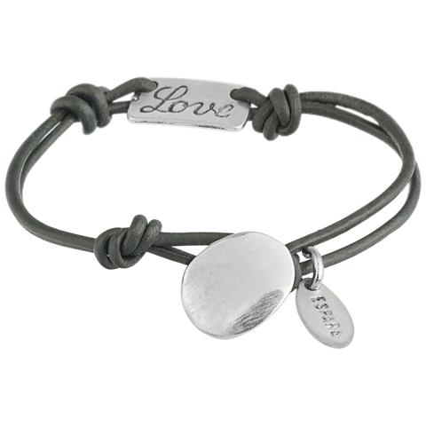 Bracciale Basic In Pelle Color Cachi ""love"" - Foto 1