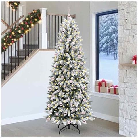 Albero di Natale artificiale con 300 LED Bianco 240 cm - Foto 2