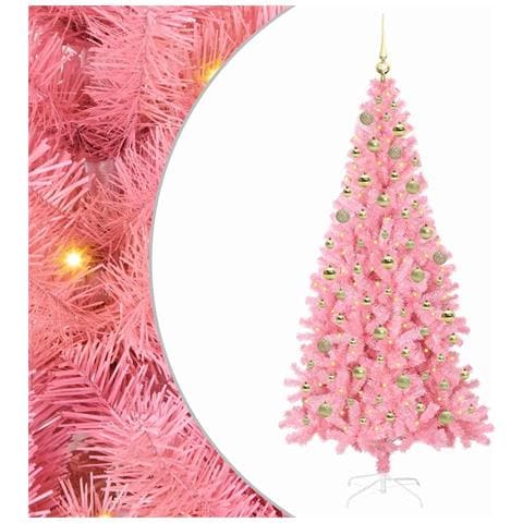 Albero di Natale con 300 LED con supporto Rosa 180 cm PVC - Foto 1