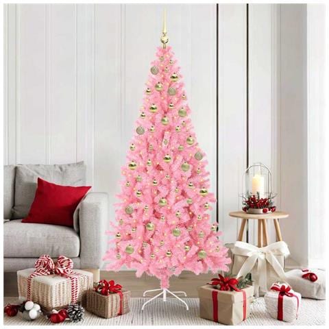 Albero di Natale con 300 LED con supporto Rosa 180 cm PVC - Foto 2