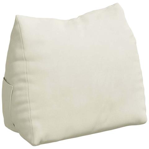Cuscino per Schiena Crema 45 x 20 x 35 cm Tessuto in Cords - Foto 1