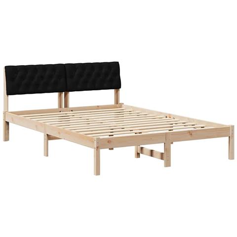 Struttura del Letto con testiera Marrone e nero 150 x 200 cm - Foto 1