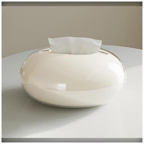 Porta Fazzoletti Magnetico A Doppio Strato A Goccia - Elegante Contenitore In Pet Beige - Foto 2