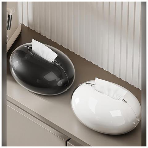 Porta Fazzoletti Magnetico A Doppio Strato A Goccia - Elegante Contenitore In Pet Beige - Foto 6