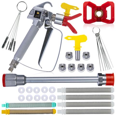 Pistola A Spruzzo Con Ugello 517 - Set Completo Di Accessori Per Verniciatura | Pressione Max 248 Bar | Compatibile Con Graco, Wagner, Titan - Foto 1