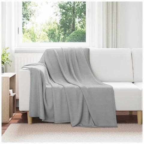 Coperta Grigio 200 x 150 cm Panno - Foto 2