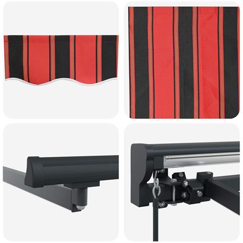Cornice per Tenda Manuale con LED 4,5 × 3,5 m - Foto 8
