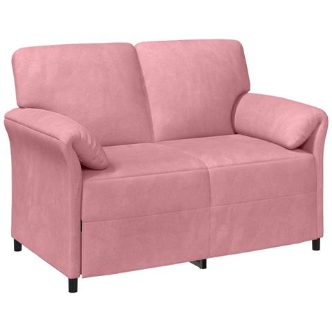 Divano a 2 Posti Rosa 138 x 83 x 95 cm Velluto - Foto 1