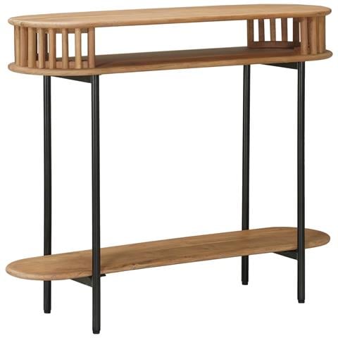 Tavolino fatto a mano Marrone Teak 90 x 30 x 75 cm - Foto 1