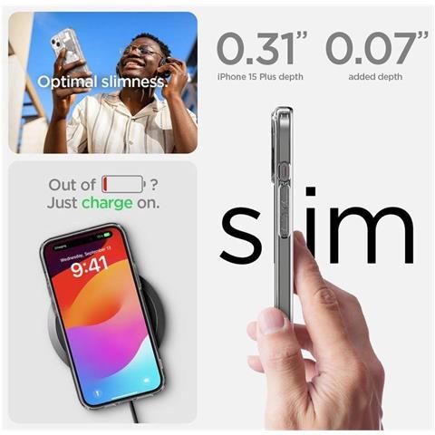 Spigen Ultra Hybrid Mag Magsafe Iphone 15 Plus Zero One Bianco - Foto 7