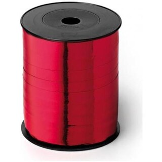 Morex Ribbon Nastro Scintillante Con Orpelli E Bordo In Metallo, 10,2 Cm X 10,2 M, Rosso, Per Confezioni Regalo E Decorazioni Floreali