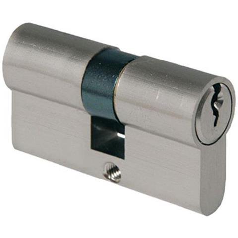 Cilindro Sagomato In Ottone Cromo Satinato Mm. 54 (27+27)  - Foto 2
