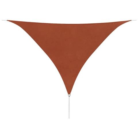 Parasole a Vela Oxford Triangolare 3,6x3,6x3,6 m Terracotta - Foto 1