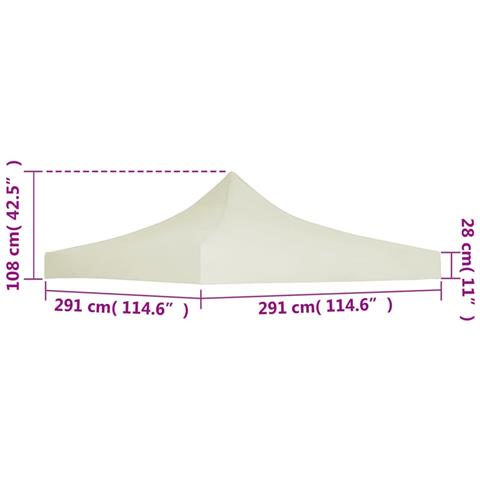 Tetto Per Tendone Per Feste 3x3 M Crema - Foto 2