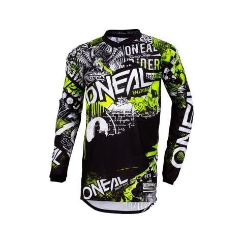 Maglia Mx Bambino 2019 Element Attack Nero Neon Giallo (l Bambino, Nero) - Foto 3