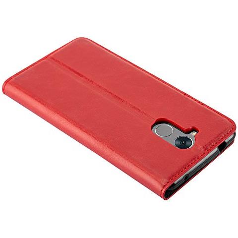 Custodia Compatibile Con Honor 6c In Rosso Mela - Coperchio Protettiva Con Chiusura Magnetica, Funzione Stand E Tasca Per Le Carte - Foto 2