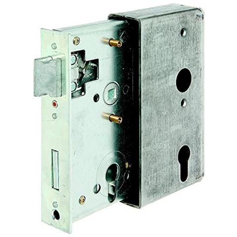 , Astuccio Per Serratura In Acciaio Grezzo Con Serratura Zincata Entrata 60 Mm, Distanza 72 Mm, Profondità 40mm - 417055 - Foto 2