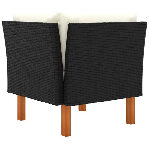 Poltrone Angolari 2 Pz Polyrattan E Legno Massello Di Eucalipto - Foto 7