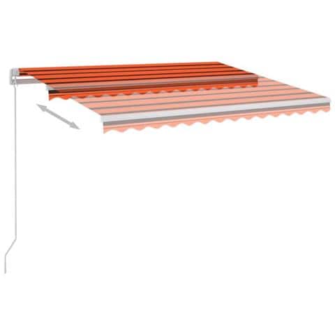 Tenda da Sole Retrattile con LED 350x250 cm Arancione e Marrone - Foto 2
