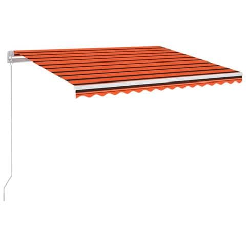 Tenda da Sole Retrattile con LED 350x250 cm Arancione e Marrone - Foto 1
