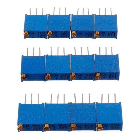 12 Valori 60 Pezzi Da 100 A 500k Ohm 3296w Trimmer Multigiro Potenziometro Assortimento Kit - Foto 2