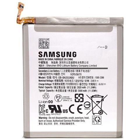 Batteria Litio Integrata Originale Eb-ba202abu Bulk Per Galaxy A20e A202 - Foto 1